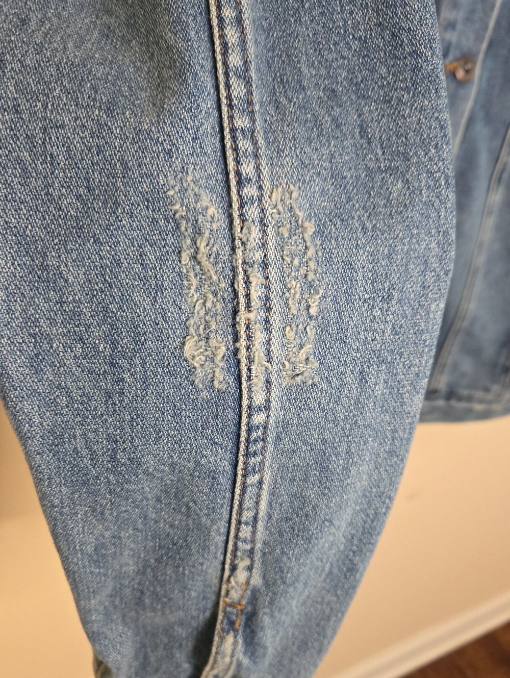 Free People Ramona Trucker Denim Jacket Oversized Jean Boho Utility Medium - Picture 5 of 11